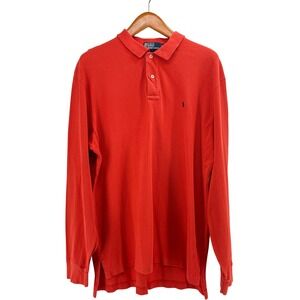 Polo Ralph Lauren Mens Long Sleeve Polo Shirt 3 pc Bundle Orange Green Blue XL